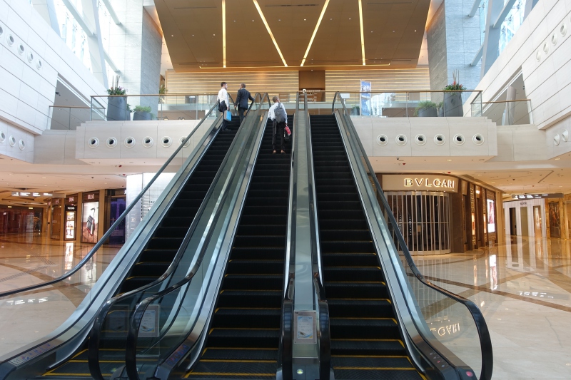 ICC Escalator to Get to Ritz-Carlton Hong Kong