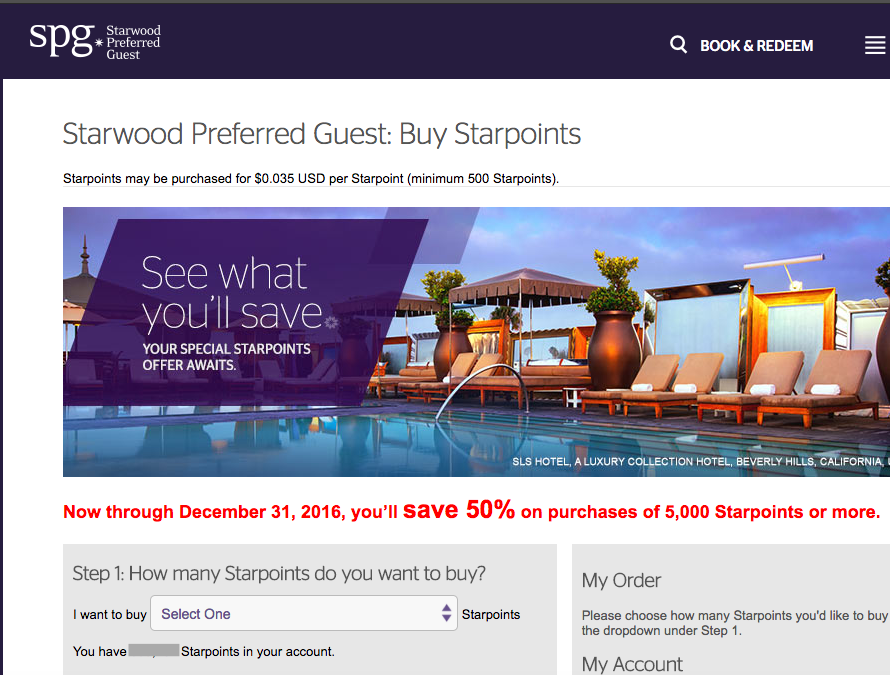 Buy Starpoints at 50% Off