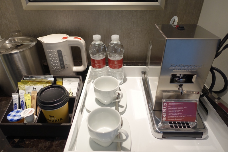 Espresso Machine and Bottled Water