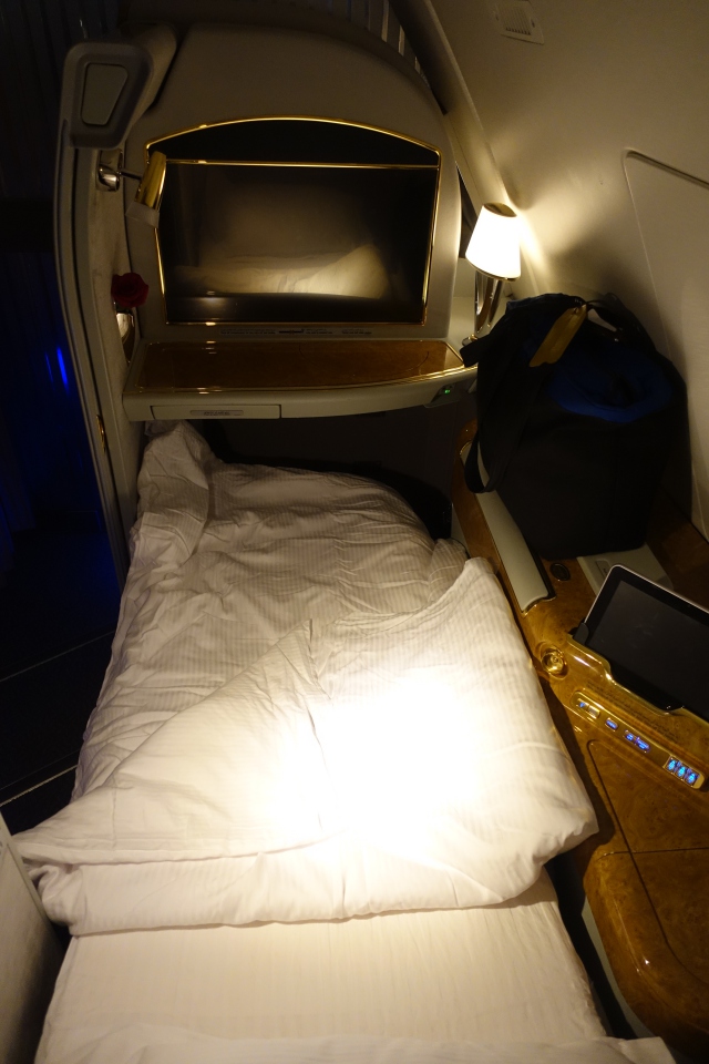 Emirates A380 First Class Bed