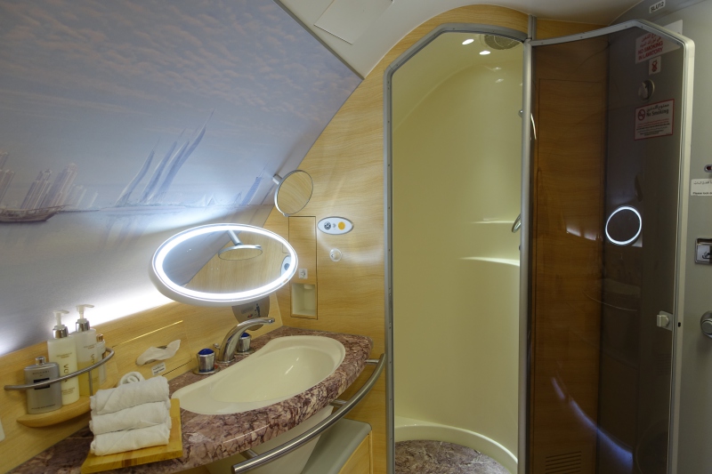 Emirates A380 First Class Shower