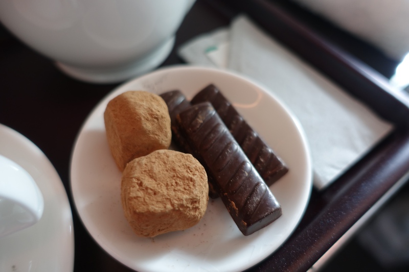 Pralines / Chocolates, Cathay Pacific First Class Review