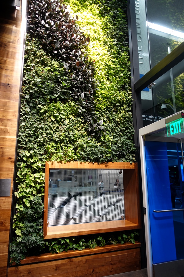 Plant Wall, AMEX Centurion Lounge SFO Review