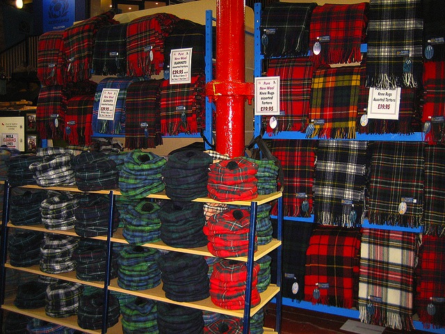 A shop selling kilts and tartans