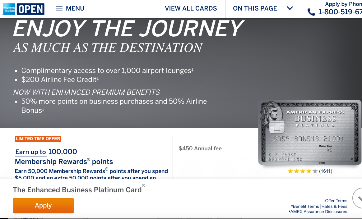 AMEX Business Platinum 50 Percent Points Rebate on Airfare Worth It?