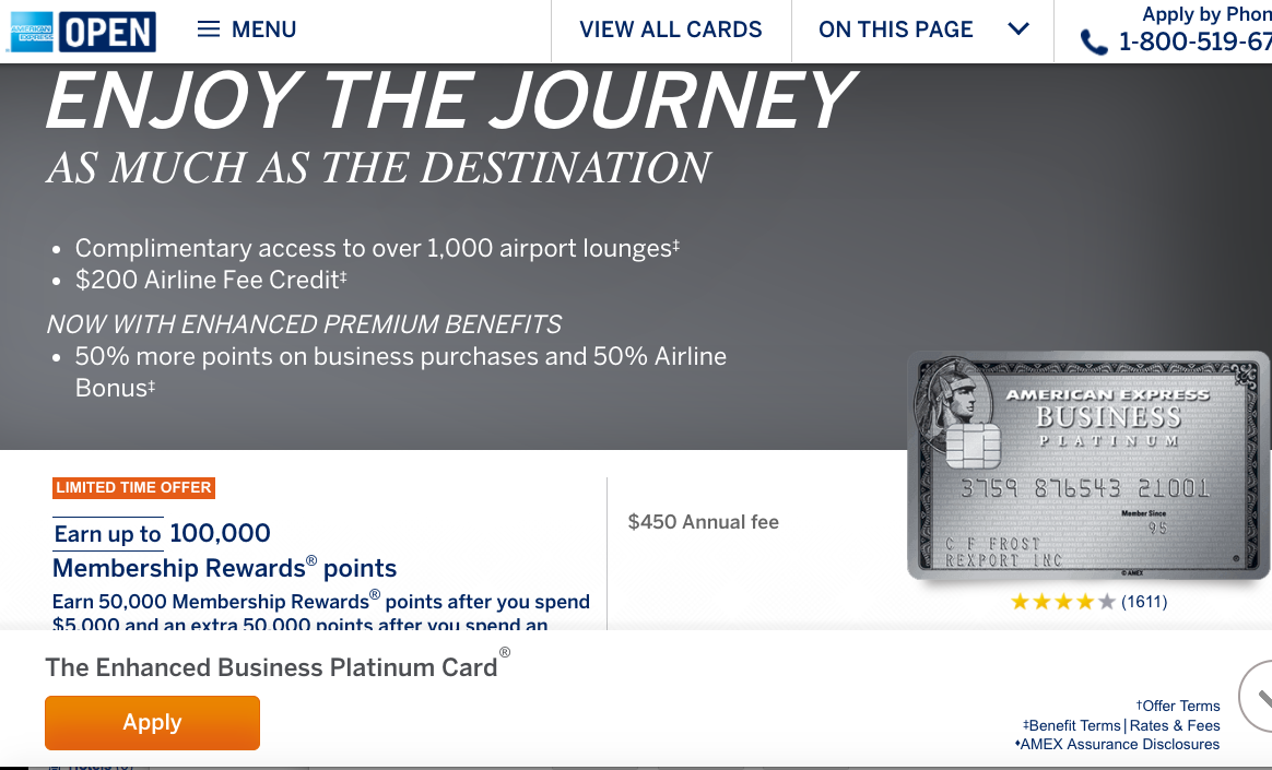 AMEX Business Platinum 50 Percent Points Rebate On Airfare Worth It 
