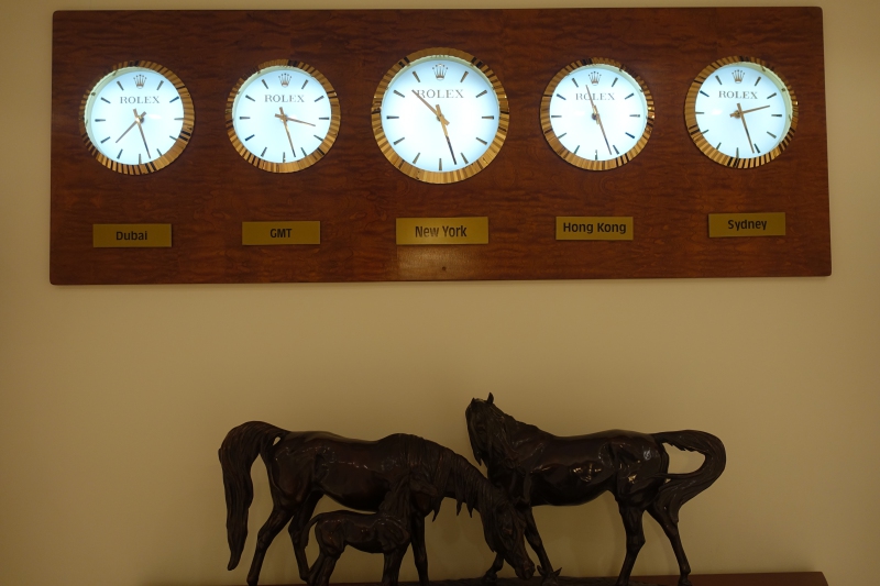 Rolex Clocks in Emirates Lounge, JFK