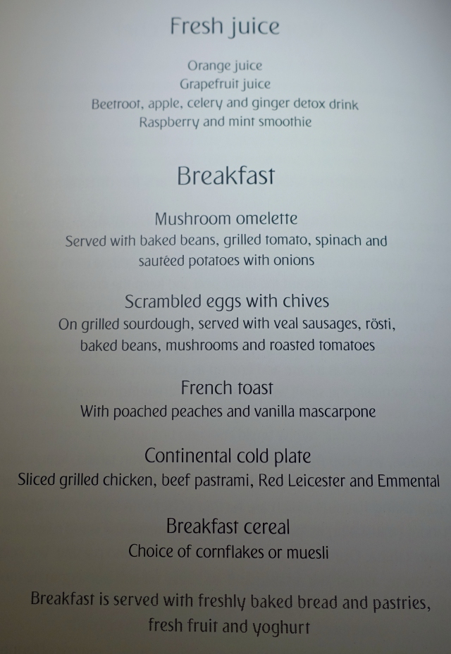 Breakfast Menu