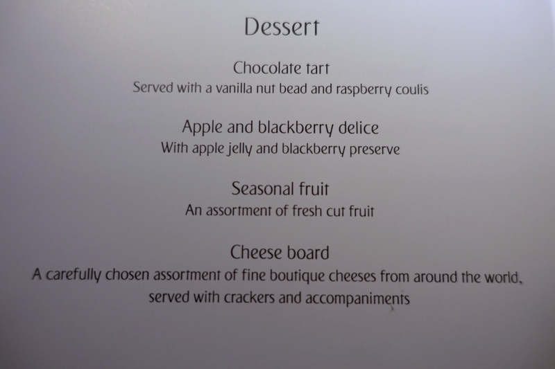 Dessert Menu