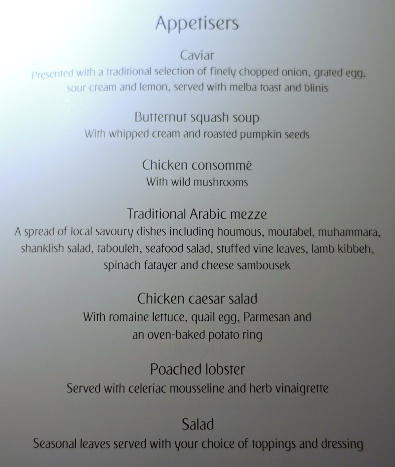 Dinner Menu