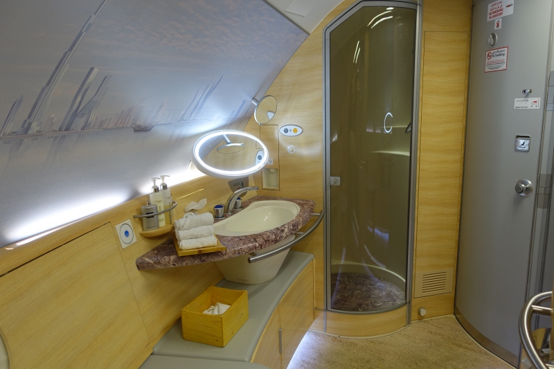 Emirates A380 First Class Shower is Great, But Humidifiers Needed