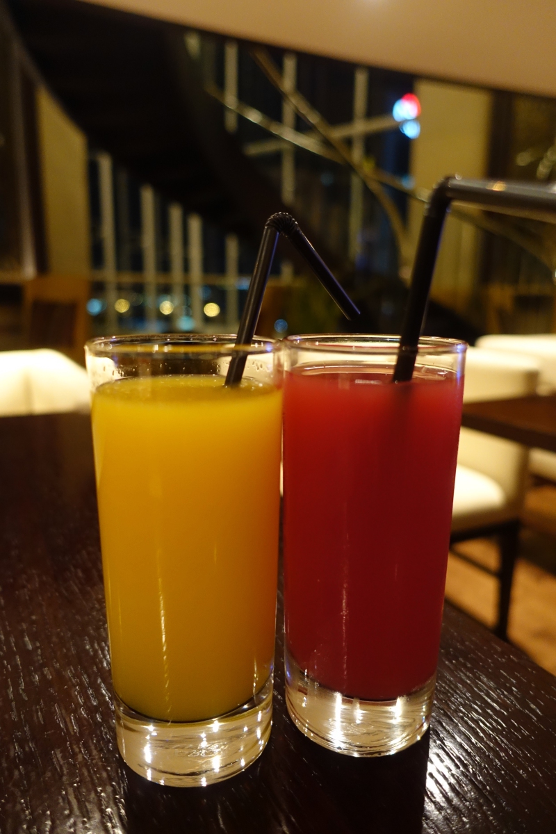 Juices, Raffles Club Lounge, Raffles Dubai Review