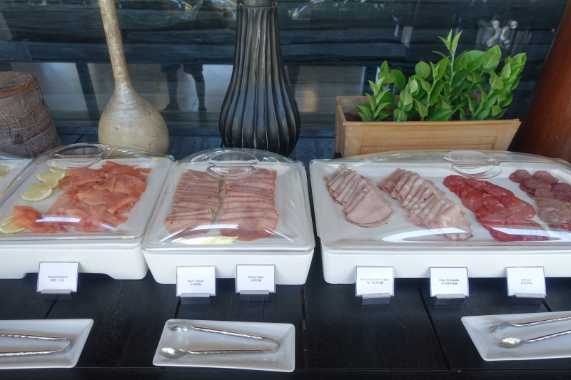 Smoked Salmon and Breakfast Meats, Park Hyatt Maldives Breakfast Buffet