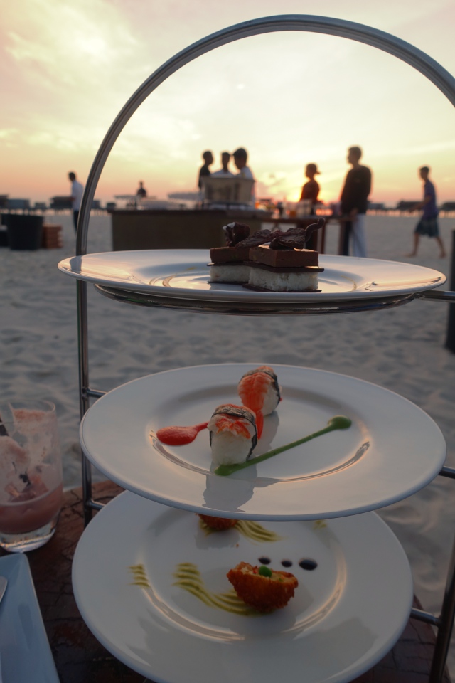 Appetizers at Manager's Cocktail Reception, Park Hyatt Maldives