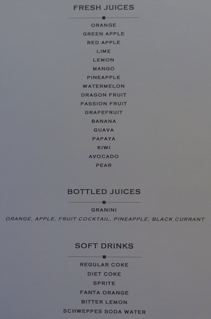 Fresh Squeezed Juice Menu, Cheval Blanc Randheli Lounge Maldives Review