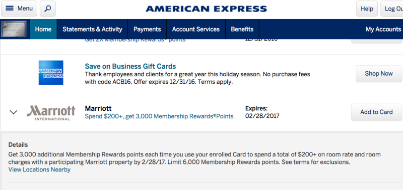 3000 AMEX Membership Rewards Points After $200 Marriott Spend