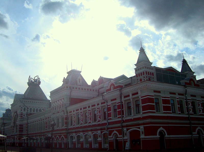 The famous Nizhny Novgorod Fair building