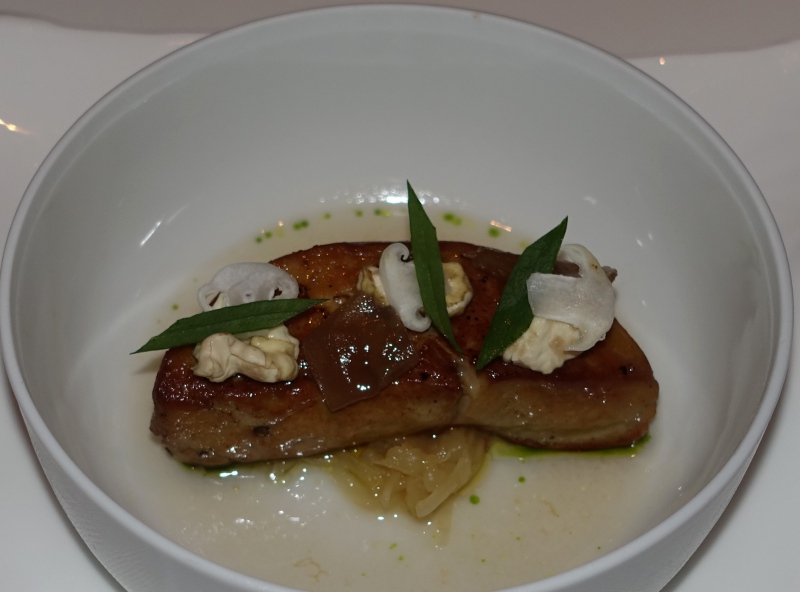 Pan Seared Foie Gras with Green Plums, Le 1947 Review