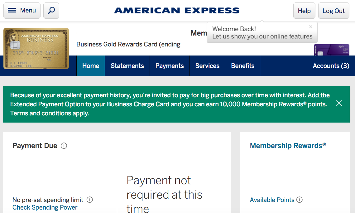 Earn 10,000 Bonus AMEX Membership Rewards Points for Enrolling in Extended Payment Option