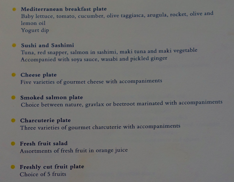 Cheval Blanc Randheli Breakfast Menu