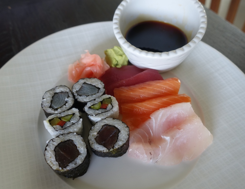 Sushi and Sashimi, Cheval Blanc Randheli Breakfast Review