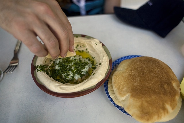 Beautifully-prepared hummus