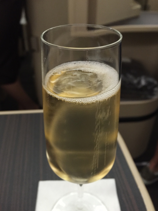 Champagne Pre-Flight Drink, Etihad Business Class Review, A330-200