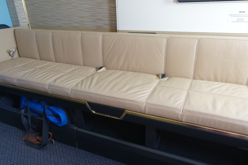 Storage Under Bench, Etihad First Class Apartment Review, A380