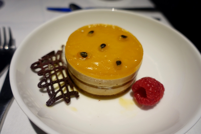 Hazelnut Passion Fruit Tart, British Airways First Class Review