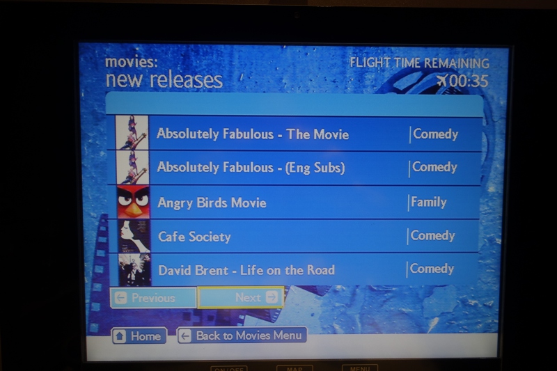 British Airways Film Selection