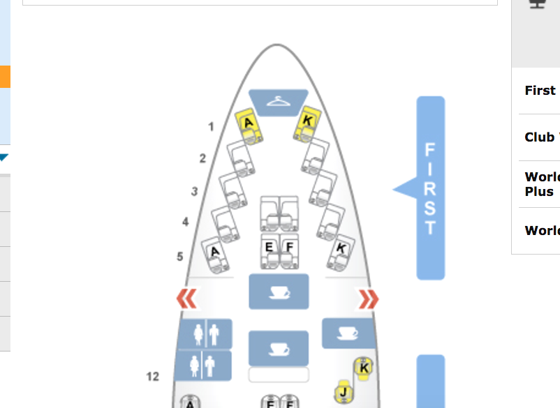 british airways 747 first class