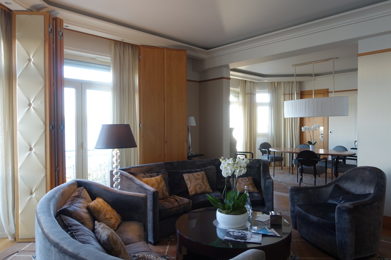 Prestige Suite Living Room, Grand Hyatt Cannes Martinez Review