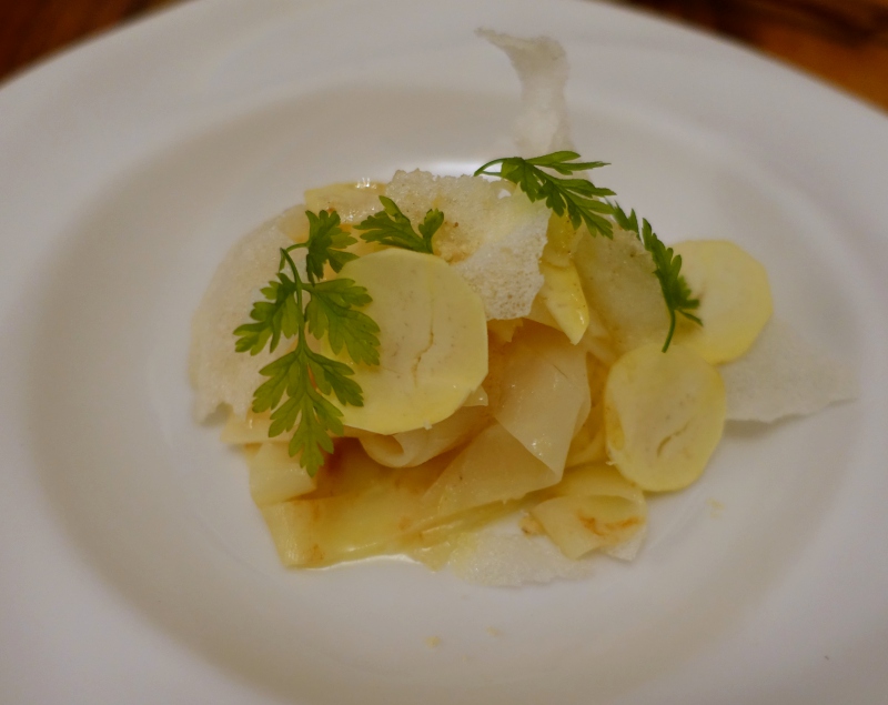 Celery Tagliatelle with Chestnuts, David Toutain Paris Review