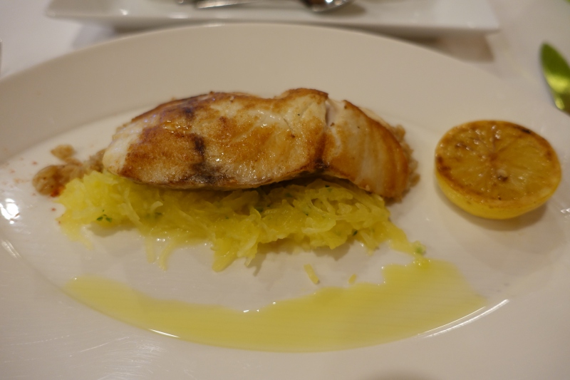 Wild Striped Bass a la Plancha, Members Dining Room at the Met Review, NYC