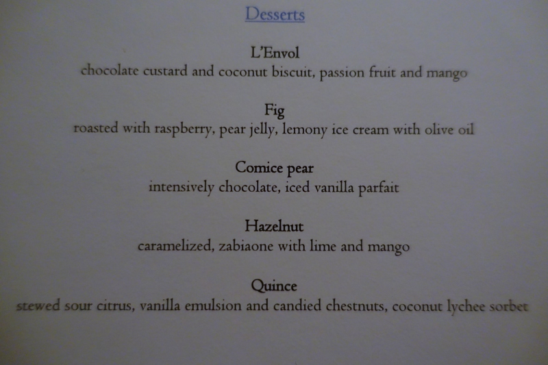 L'Oiseau Blanc Dessert Menu, Paris 