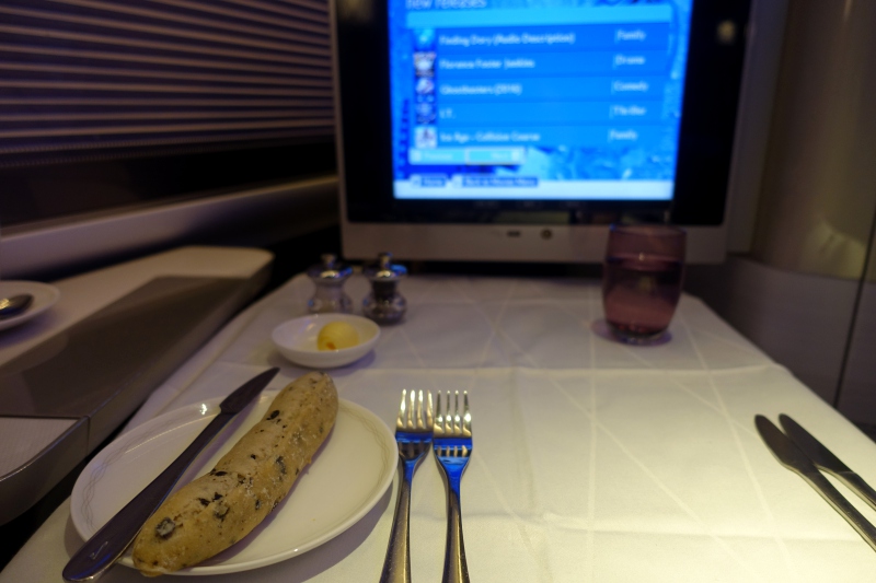 Review: British Airways First Class Table Setting