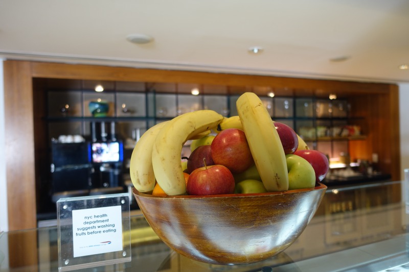 Fresh Fruit, British Airways First Class Lounge NYC JFK Review