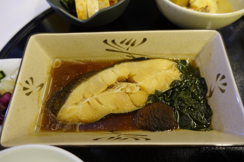 Greenland Halibut in Soy Ginger Sauce, ANA First Class