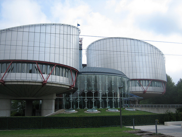 Exterior of the European Court building, Strasbourg, France