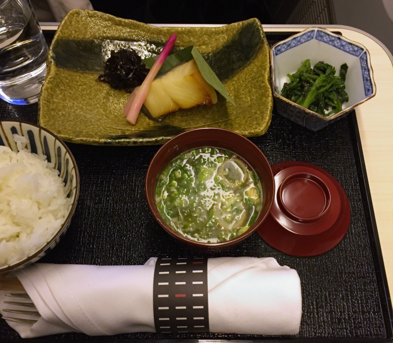 Japanese Light Meal, Japan Airlines Business Class Review