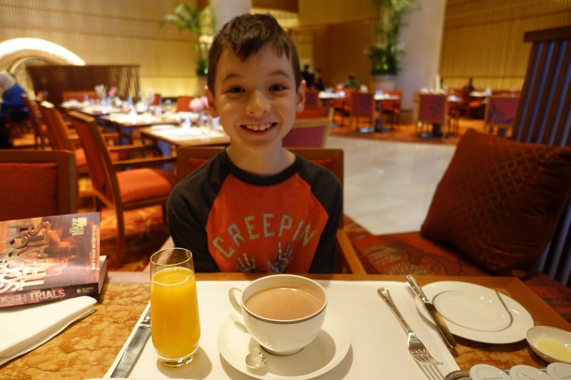 Looking Forward to Orange Juice and Hot Chocolate, The Peninsula Tokyo