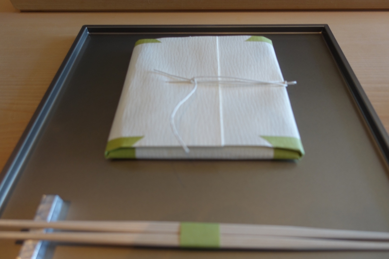 Napkin Wrapped As Present, Sushi Sora Review