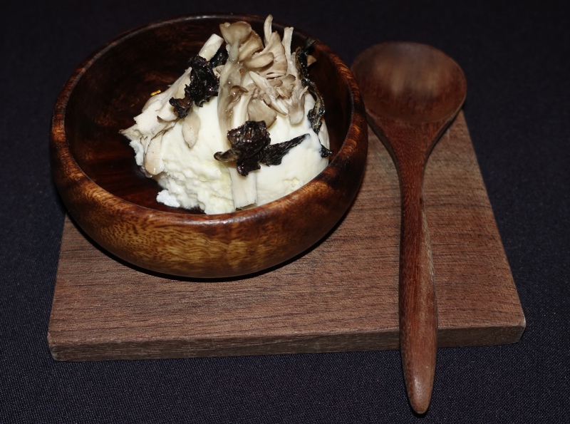 Birchwood Ice Cream with Crispy Mushrooms, Aska NYC Review