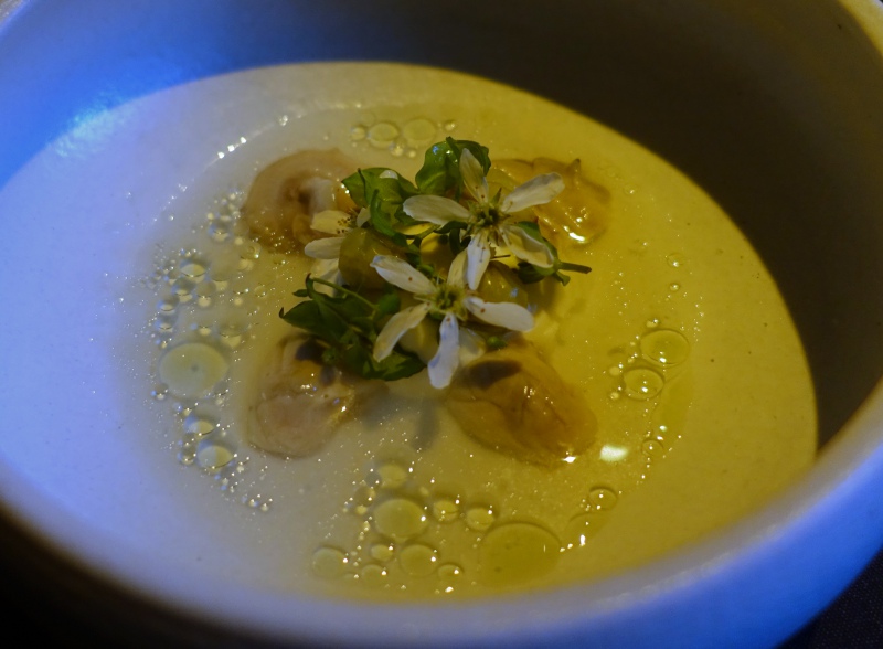 Maine Oysters with Gooseberries and Juniper, Aska NYC Review