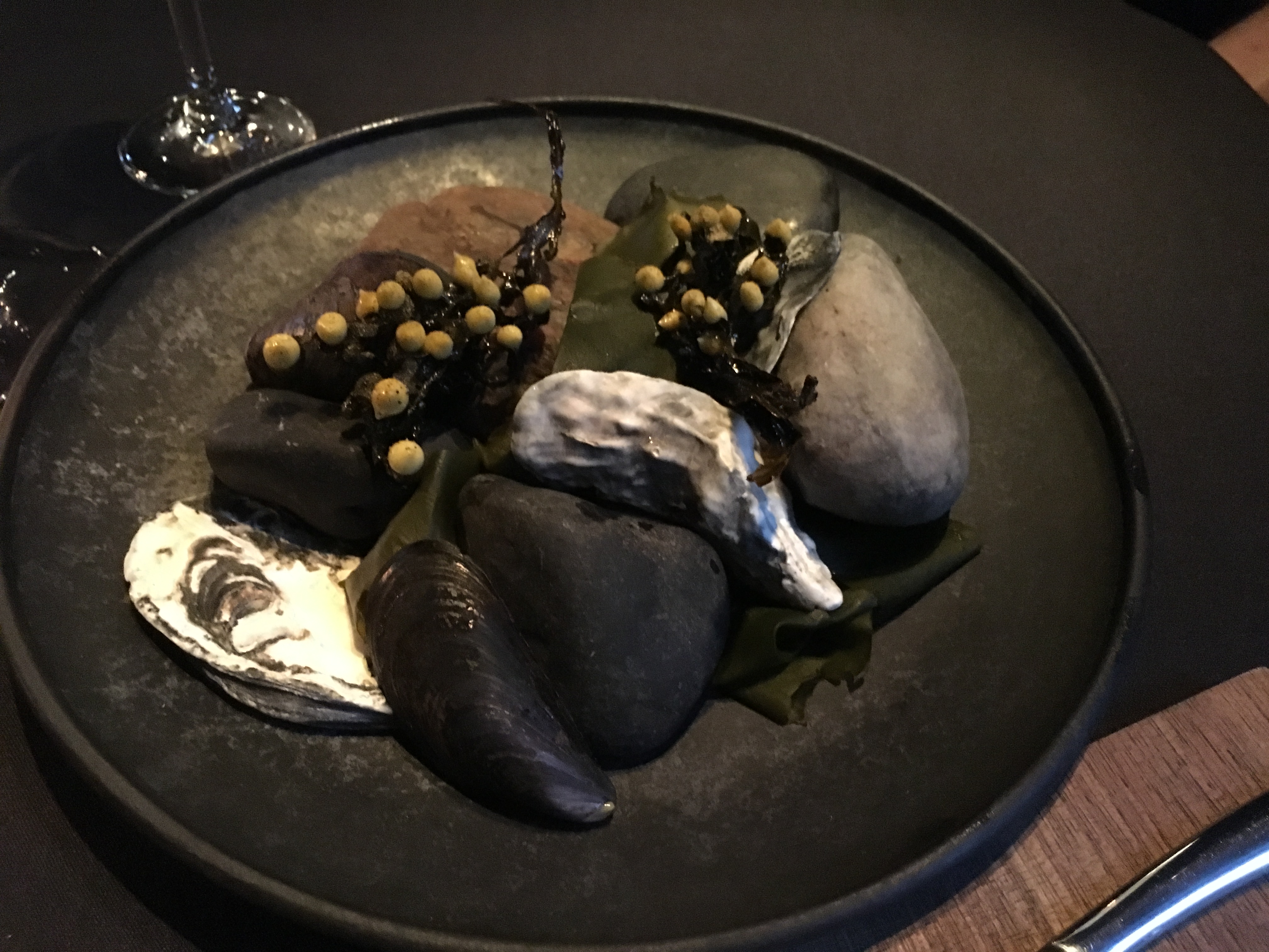 Bladderwrack Seaweed with Blue Mussel Puree, Aska NYC Review