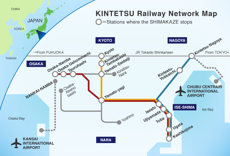 Shimakaze Train Route Map