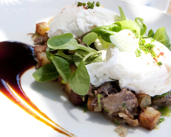 Duck Confit Hash for brunch, Auberge du Soleil, Napa