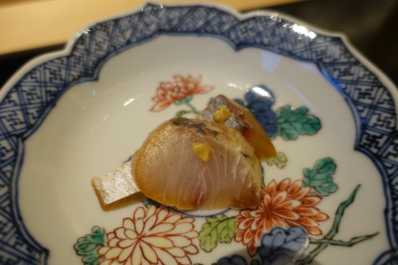 Striped Jack with Japanese Mustard, Sushi Wakon Review