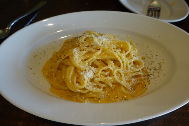 Pasta Carbonara, Trattoria Sette Review