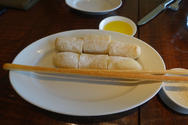 Bread, Breadsticks and Olive Oil, Trattoria Sette